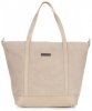 Bőr táska shopper bag Vittoria Gotti bézs V2939